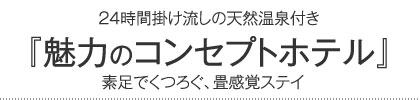 魅力のコンセプトホテル